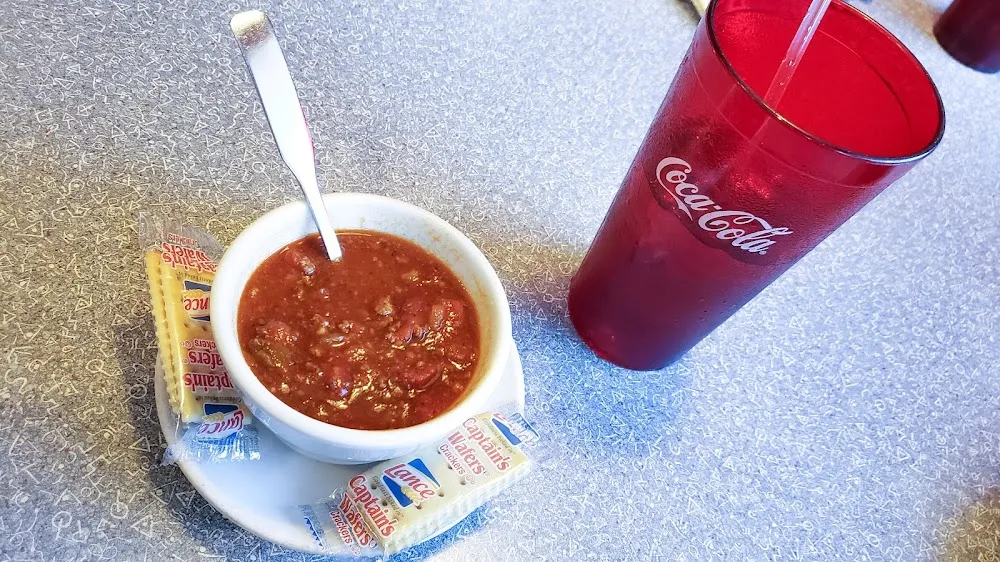 Chili Soup and Raspberry Iced Tea