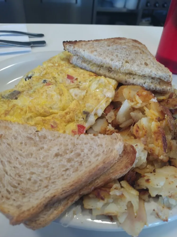 Waffle with Corn Beef Hash Breakfast